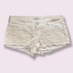 Low waisted lace shorts
